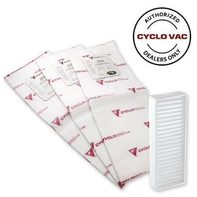 Cyclo Vac Central Vacuum Bags and Carbon Dust Filter.