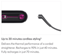 Dyson Corrale Cordless Straightener (Black/Nickel Fuchsia) | Refurbished By Dyson.